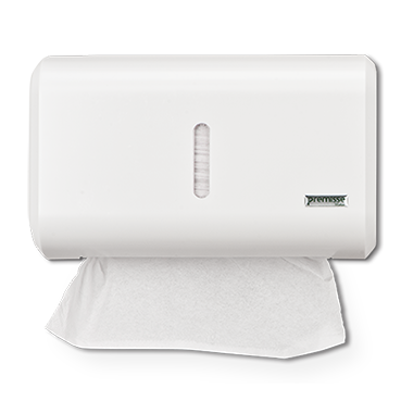 Dispenser Branco Compacto p/ Papel Toalha Interfolhado 2 e 3 Dobras - Premisse