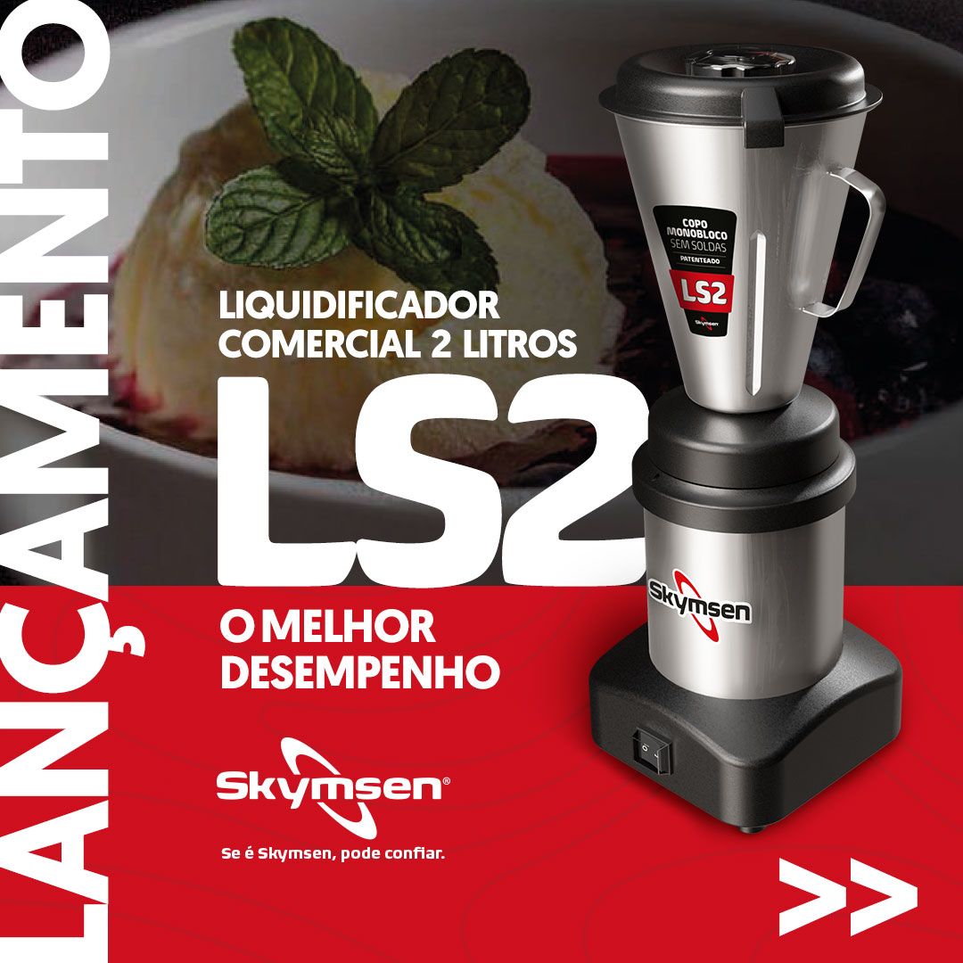 LS LIQUIDIFICADOR COMERCIAL INOX COPO MONOBLOCO INOX HP CV V Loja Skymsen