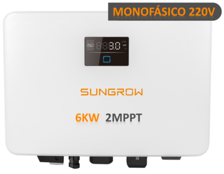 INV SUNGROW 6KW MONOFÁSICO 220V 2MPPT - SG6.0RS-L