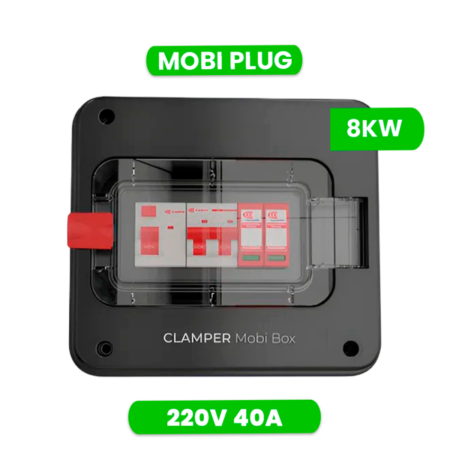 QUADRO DE PROTEÇÃO PARA CARREGADORES VEICULARES MOBI BOX CLAMPER 8KW 220V 40A 127/220V