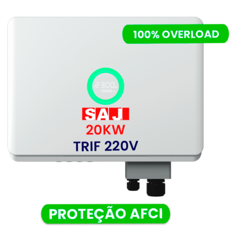 PRONTA ENTREGA - INVERSOR SAJ TRIF AFCI 20K-R6-ON GRID 220V T3