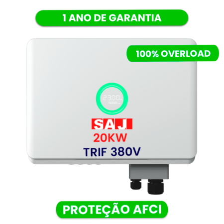 PRONTA ENTREGA - INVERSOR SAJ TRIF AFCI 20K-R6-ON GRID 380V T2