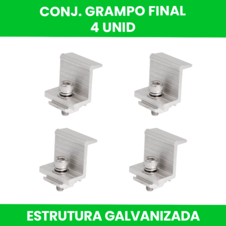 PRONTA ENTREGA - CONJ. GRAMPO INICIAL/FINAL PACOTE C/4 UN