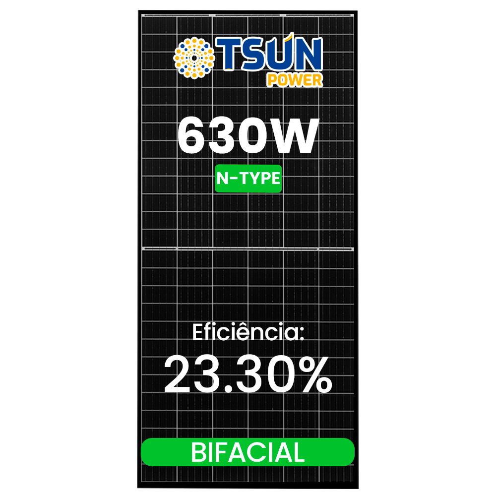 MODULO 630W N-TYPE TSUN BIFACIAL 30MM - SOOLLAR DISTRIBUIDORA