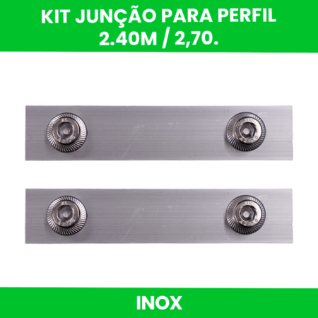 KIT JUNÇÃO PARA PERFIL 2.40MT / 2.70MT COM 2 UNIDADES
