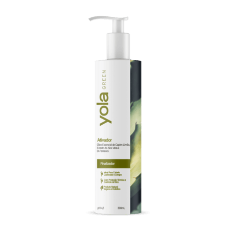 Ativador (300mL) com Aloe Vera, Óleo Vegetal de Girassol, Óleo Essencial de Capim Limão e D- Pantenol.