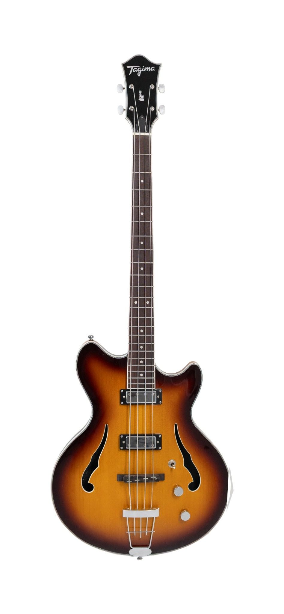 CONTRABAIXO SEMI ACUSTICO C/CASE 2H ESCALA ESCURA EKOSONIC BASS SB TAGIMA