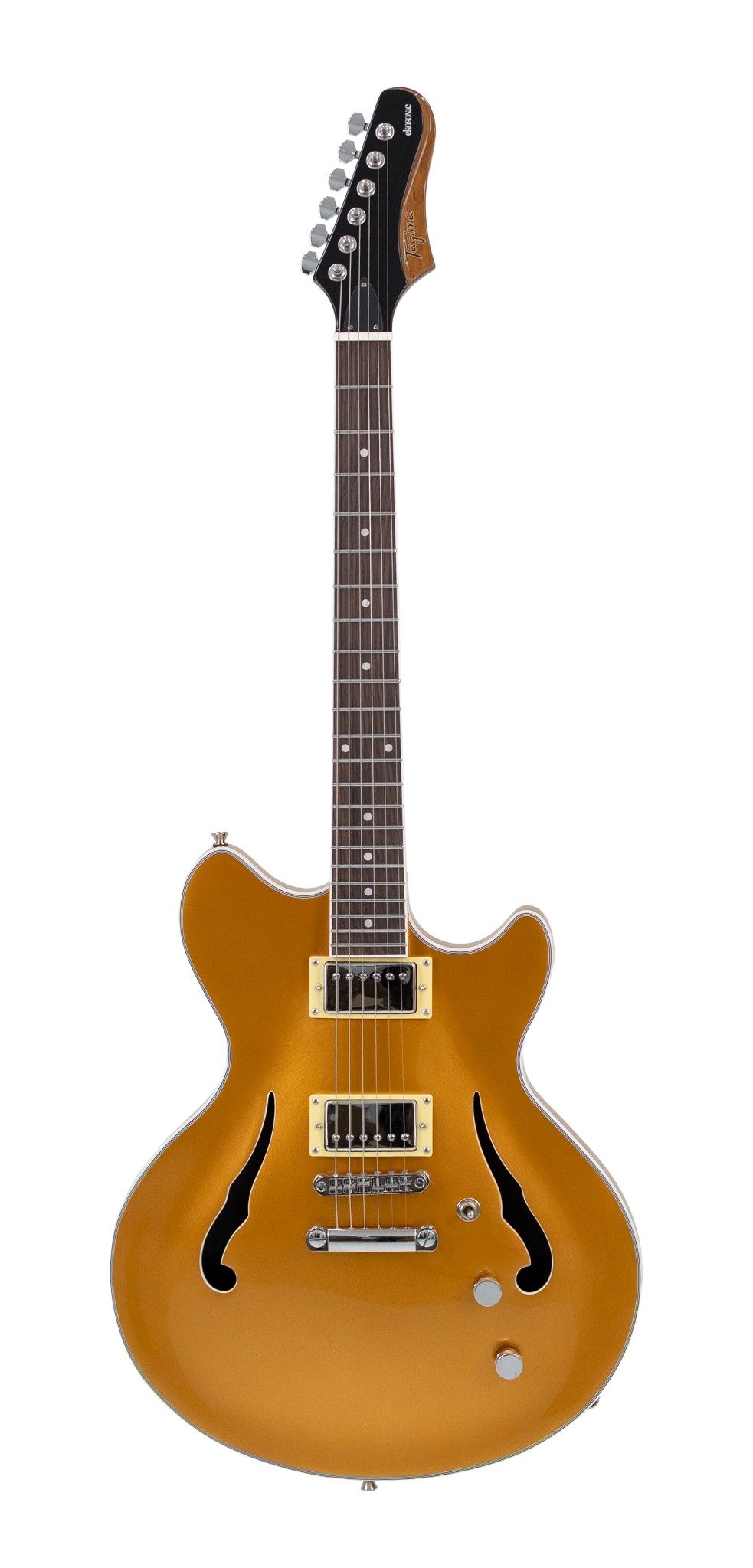 GUITARRA SEMI ACUSTICA C/CASE 2H ESCALA ESCURA EKOSONIC GD TAGIMA