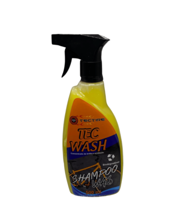 Tec Wash - Shampoo + Cera  500ml com borrifador - 15 unidades