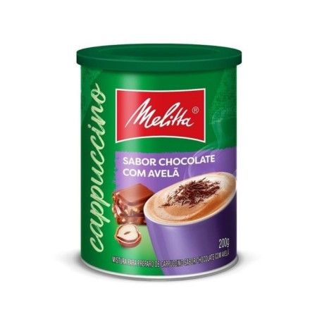 CAFÉ MELITTA CAPUCCINO CHOCOLATE AVELÃ  200GR, KIT 3 UN
