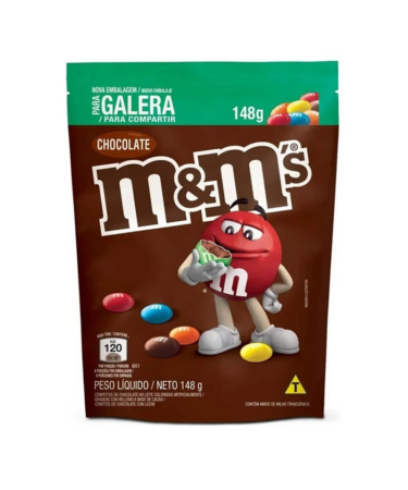 CHOCOLATE CONFEITO M&M'S CHOCOLATE 148GR