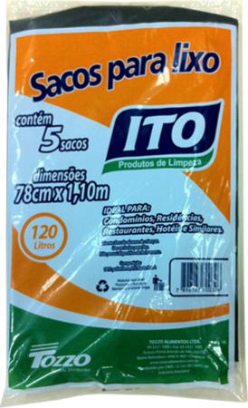 SACO LIXO ITO 120LT C/5, FR  C/25