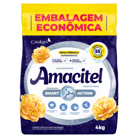 DET PÓ AMACITEL TOQUE POESIA SACHE 4KG, CX  C/4