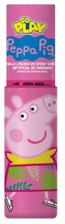 BALA RICLAN LIQUIDA SPRAY GOPLAY PEPPA PIG MORANGO, KIT 15 UN