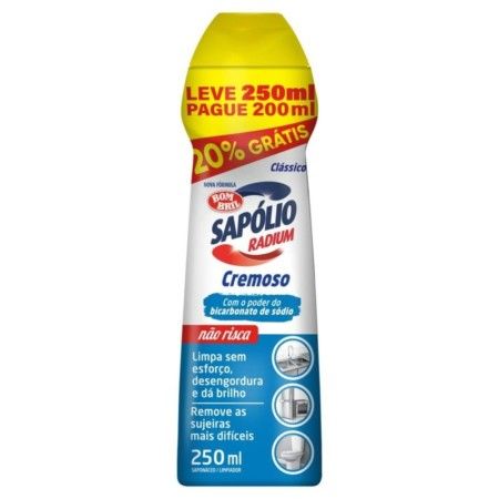 SAPOLIO RADIUM LIQUIDO CLASSICO LEVE 250ML PAGUE 200ML, CX  C/12