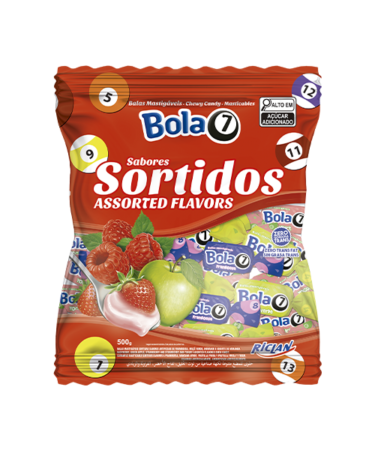 BALA RICLAN BOLA 7 SORTIDA MASTIGAVÉL 500G