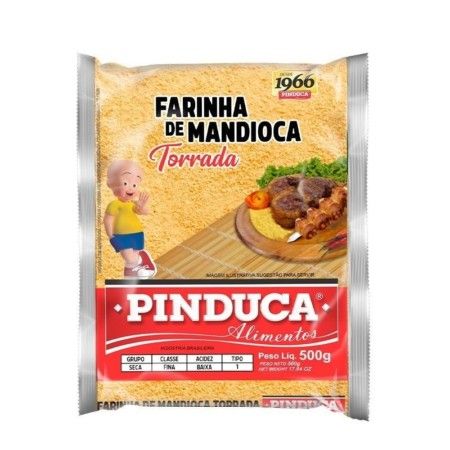 FARINHA DE MANDIOCA PINDUCA  500GR, FR  C/12