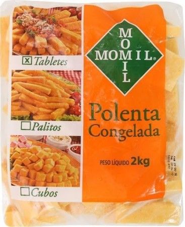 POLENTA TABLETES MOMIL PACOTE 2KG, CX  C/6
