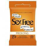 PRESERVATIVO SEX FREE PROLONG C/3, KIT 12 UN