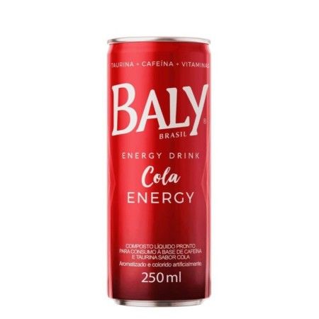 ENERGÉTICO BALY COLA LATA 250ML, DS  C/6