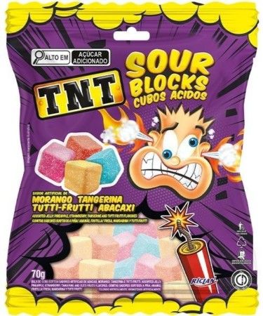 BALA RICLAN GOMA TNT SOURS BLOCKS  70GR