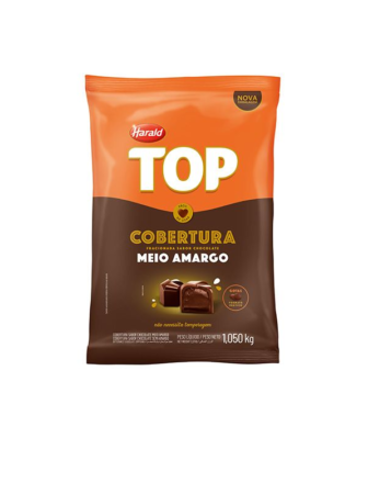 COBERTURA GOTAS TOP HARALD MEIO AMARGO 1.01 KG