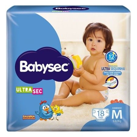 FRALDA DESCARTÁVEL BABYSEC ULTRASEC M C/18