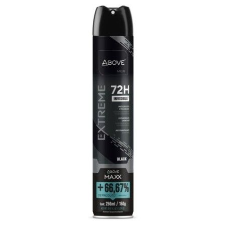 ANTITRANSPIRANTE AEROSSOL ABOVE MEN EXTREME INVISIBLE BLACK 250ML