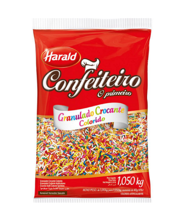 CHOCOLATE GRANULADO COLORIDO CONFEITEIRO CROCANTE 1.05KG
