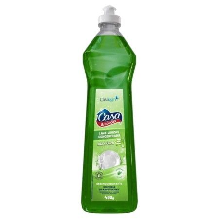 LAVA LOUÇAS LÍQUIDO CONCENTRADO ALOE VERA CASA E LOUÇAS SQUEEZE 400GR