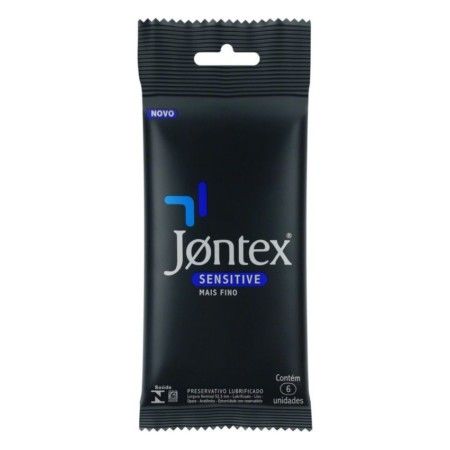 PRESERVATIVO MASCULINO LUBRIFICADO SENSITIVE JONTEX COM 6 UNIDADES