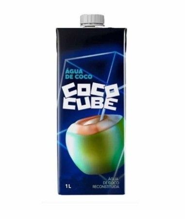 AGUA COCO CUBE ADELCOCO RECONSTITUIDA TP 1LT, CX  C/12