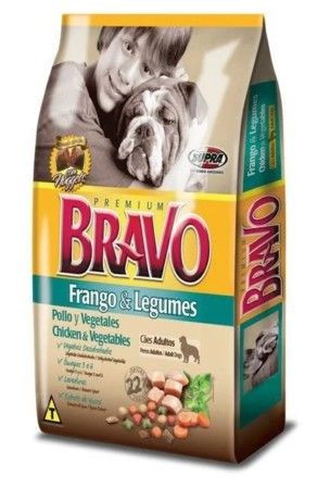 BRAVO FRANGO/LEGUMES LIGHT 1KG, KIT 3 UN