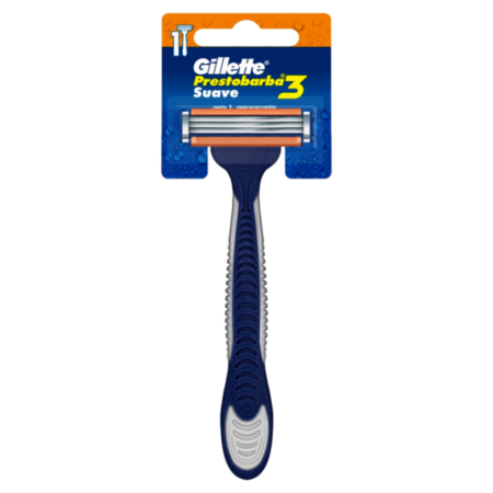 APARELHO PRESTOBARBA 3 SUAVE MASCULINO GILLETTE, KIT 12 UN
