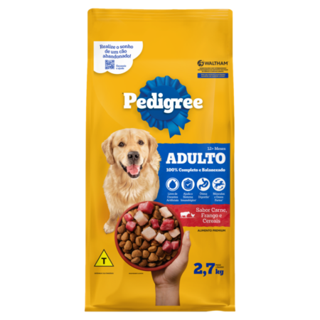 PEDIGREE ADULTO CARNE, FRANGO E CEREAIS 2.7KG