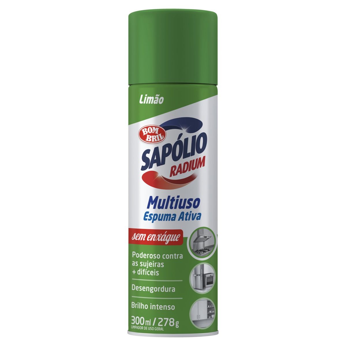 Spray Radium SAPOLIO RADIUM ESPUMA LIMAO SPRAY 300ML, KIT 3 UN - Tozzo Alimentos Ltda