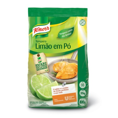 LIMÃO EM PÓ KNORR PACOTE 800GR, C/1