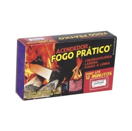 ACENDEDOR FOGO PRATICO GABOARDI  C/8, KIT 12 UN