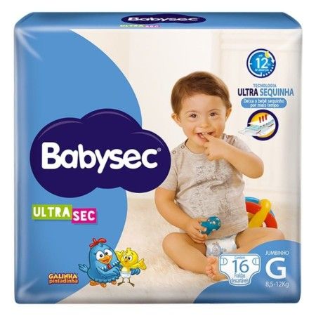 FRALDA DESCARTÁVEL BABYSEC ULTRASEC G C/16