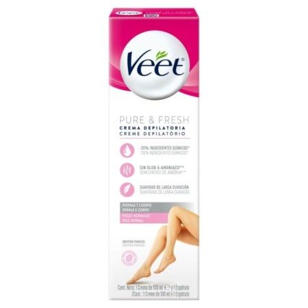 CREME DEPILATÓRIO PERNAS E CORPO PELE NORMAL VEET 100ML