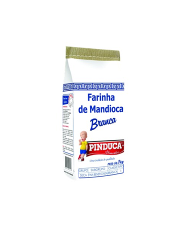 FARINHA DE MANDIOCA PINDUCA BRANCA 500GR, CX C/20