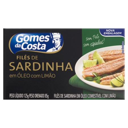 SARDINHA FILE GOMES COSTA LIMÃO 125GR