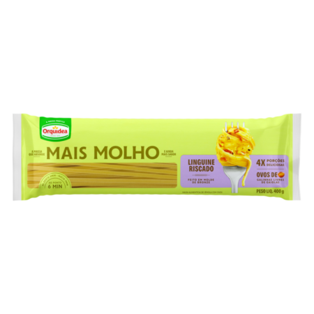 MASSA ORQUÍDEA LINGUINE MAIS MOLHO 400GR, FR  C/25