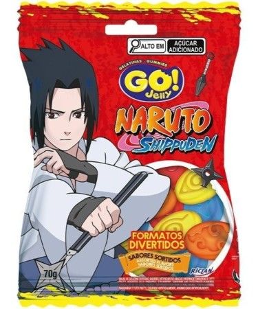 BALA RICLAN GELATINA GO JELLY NARUTO SORTIDO 70GR