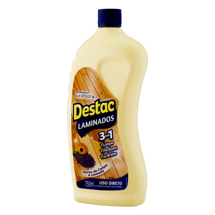 Destac LIMPADOR DESTAC PISOS LAMINADOS FLORES DO CAMPO & LAVANDA 750ML - Tozzo ...