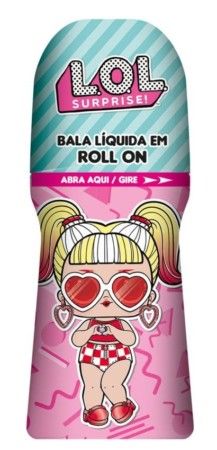 BALA RICLAN LIQUIDA ROLLON GOPLAY LOL MORANGO, KIT 15 UN