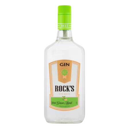 GIN ROCK'S GREEN APPLE 995ML, CX  C/6