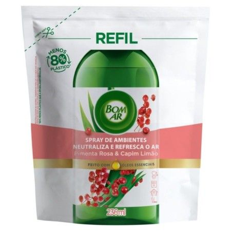 BOM AR AMBIENTES REFIL PIMENTA-ROSA & CAPIM-LIMÃO 236ML
