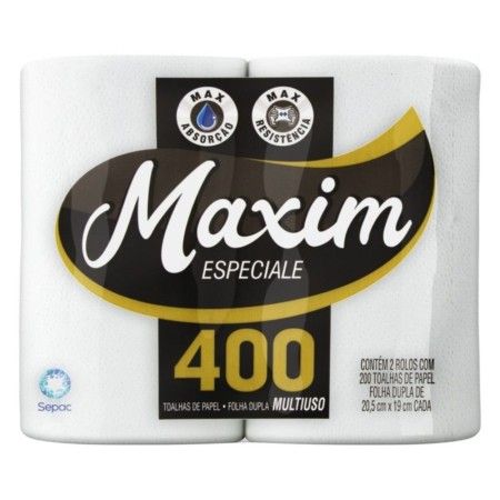 TOALHA PAPEL DUPLA MAXIM BRANCA ESPECIAL 2UNID 200 FOLHAS, FR  C/10