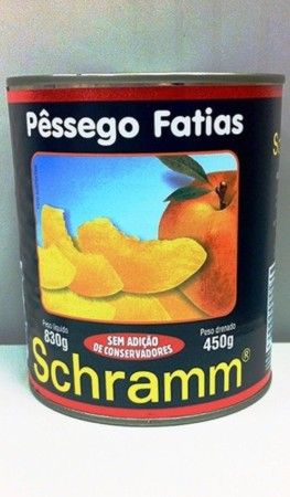 PÊSSEGO SCHRAMM FATIAS 440GR, CX  C/12